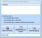Apply Word Wrap To Multiple Text Files Software Screenshot