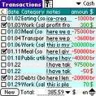 Handy Finance for Palm Screenshot