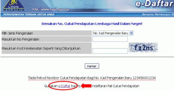 Online lhdn appointment Form CP500