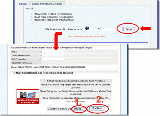 Check Your e-Daftar Registration Status and Upload Supporting Documents